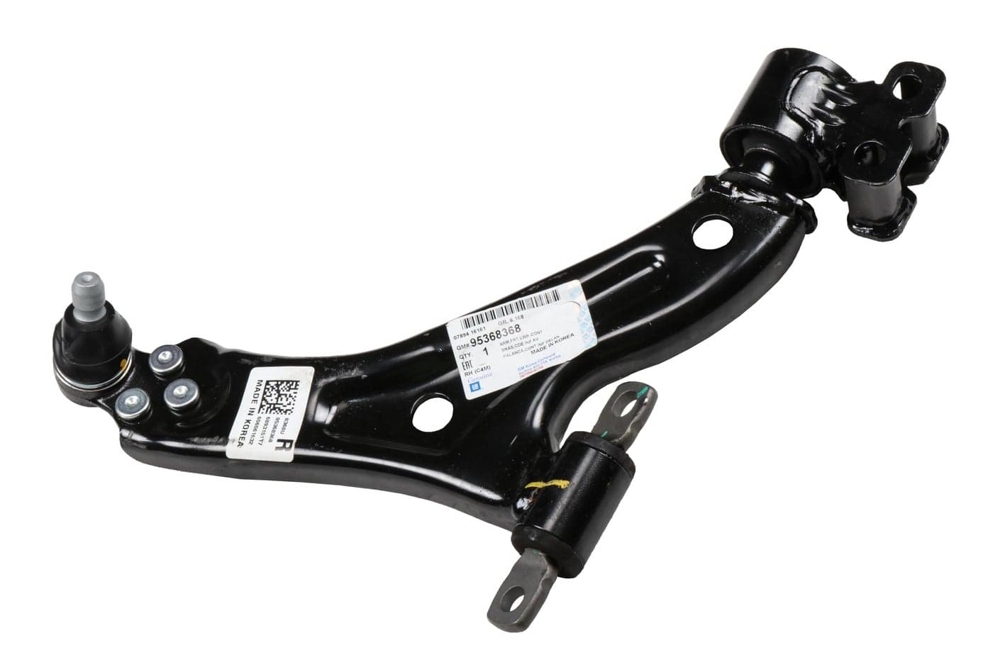 GM Genuine Parts 95368368 Front Passenger Side Lower Control Arm,Black