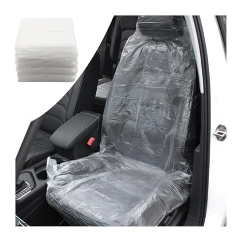 YGDMD 25PCS Disposable Car Seats CoversTransparent Plastic Seat Covers for Cars to Keep The Seats CleanUniversal Automotive Accessories Car Seat Protector for CarsSUVsTrucks