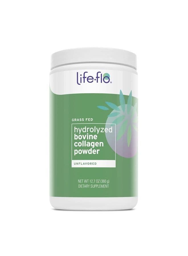 Life-Flo Hydrolyzed Bovine Collagen, Grass Fed | Supports Vibrant Skin & Hair, Bone & Joint Health | 12.7oz, 60 Serv.