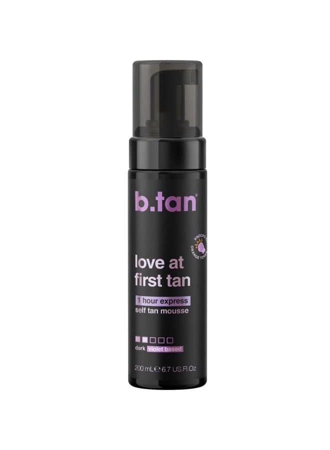 b.tan self tan mousse - not just your weekend lover. - 6.7 fl oz - 1 hour violet based dark dark brown tan