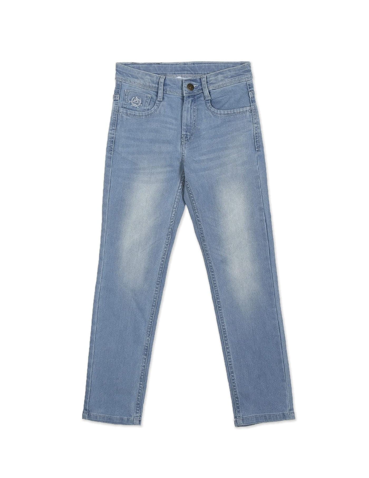 U.S. POLO ASSN. Skinny Fit Jeans for Boys - Denim Weave, Mid-Rise Waist, Casual Wear Boys Jeans - ES, Blue