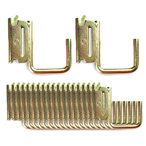 ANLU LOAD 2”E Track J Hook E Track Accessories for Enclosed Trailer/Warehouses/Basements/Can Hang Backpacks,Steel,20PACK