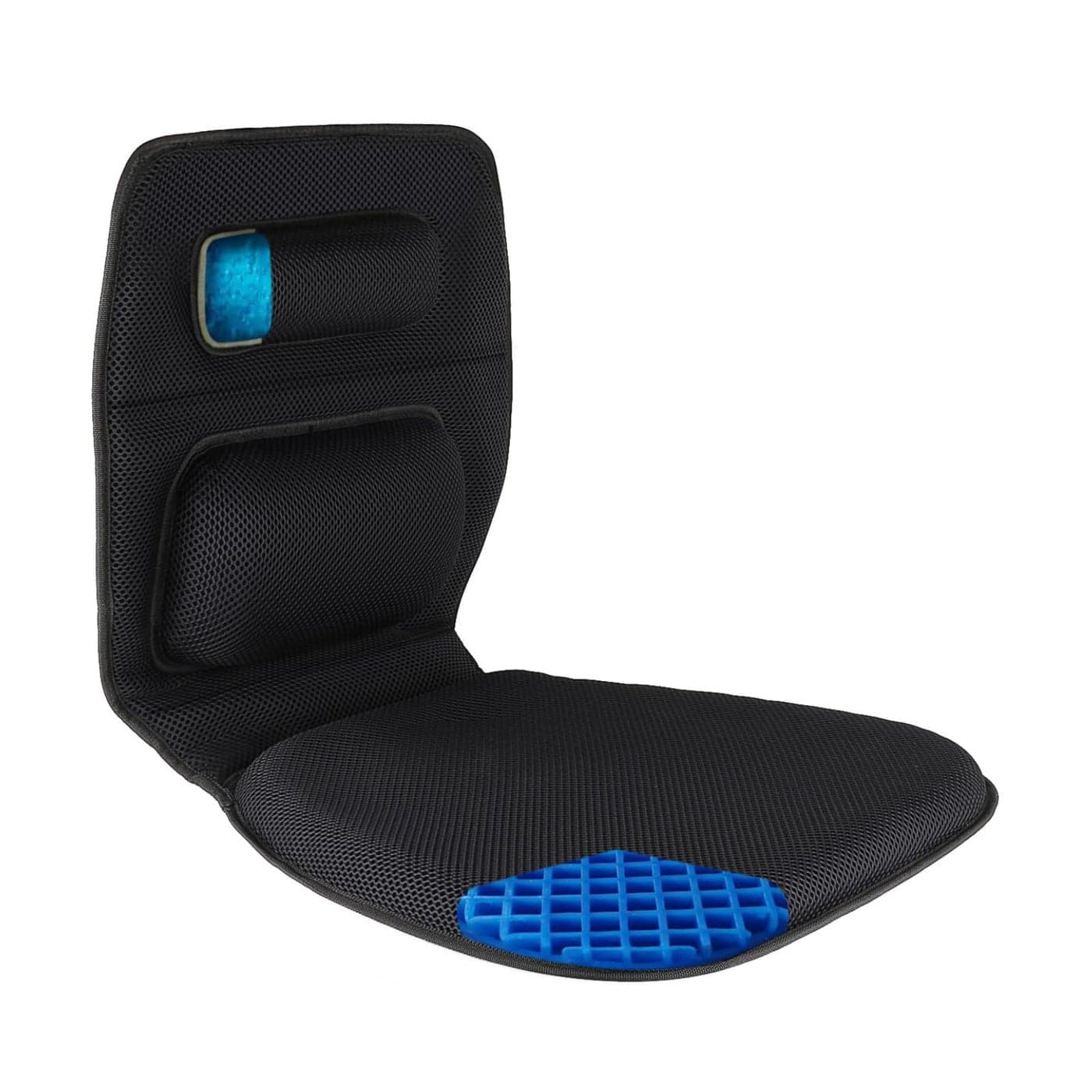 FOMI Gel Wheelchair and Low Back Chairs Seat and Back Cushion Orthopedic Seat Pad Firm Back Support and Lumbar Pillow for Wheelchairs Car Truck Gaming Pressure Sore Coccyx Pain Relief