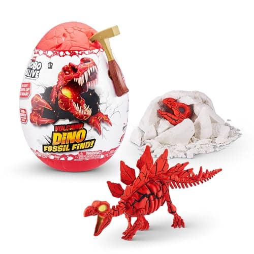 Robo Alive Volcano Dino Fossil Find Stegosaurus by ZURU Boys Age 5 Dig and Discover STEM Excavate Prehistoric Fossils Educational Toys Great Science Kit Gift Stegosaurus
