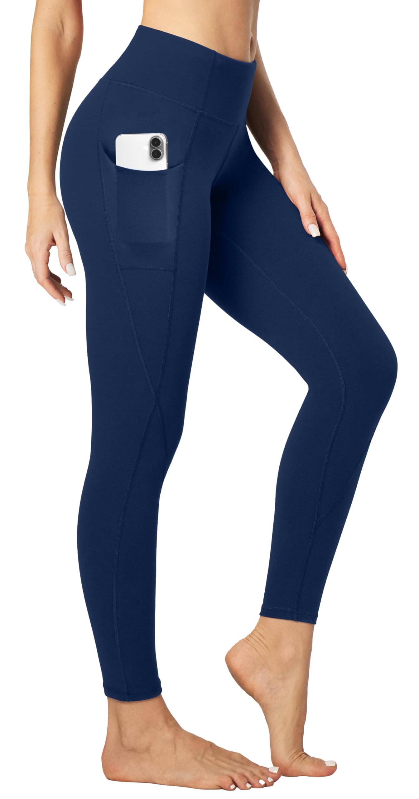 Heathyoga Women's Yoga Pants Leggings with Pockets for Women High Waist Yoga Pants with Pockets Workout Leggings Tights Blue