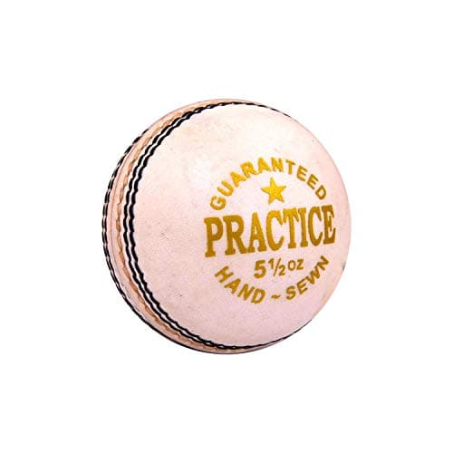 Jager-Smith Practice Leather Cricket Ball (White) Standard Size