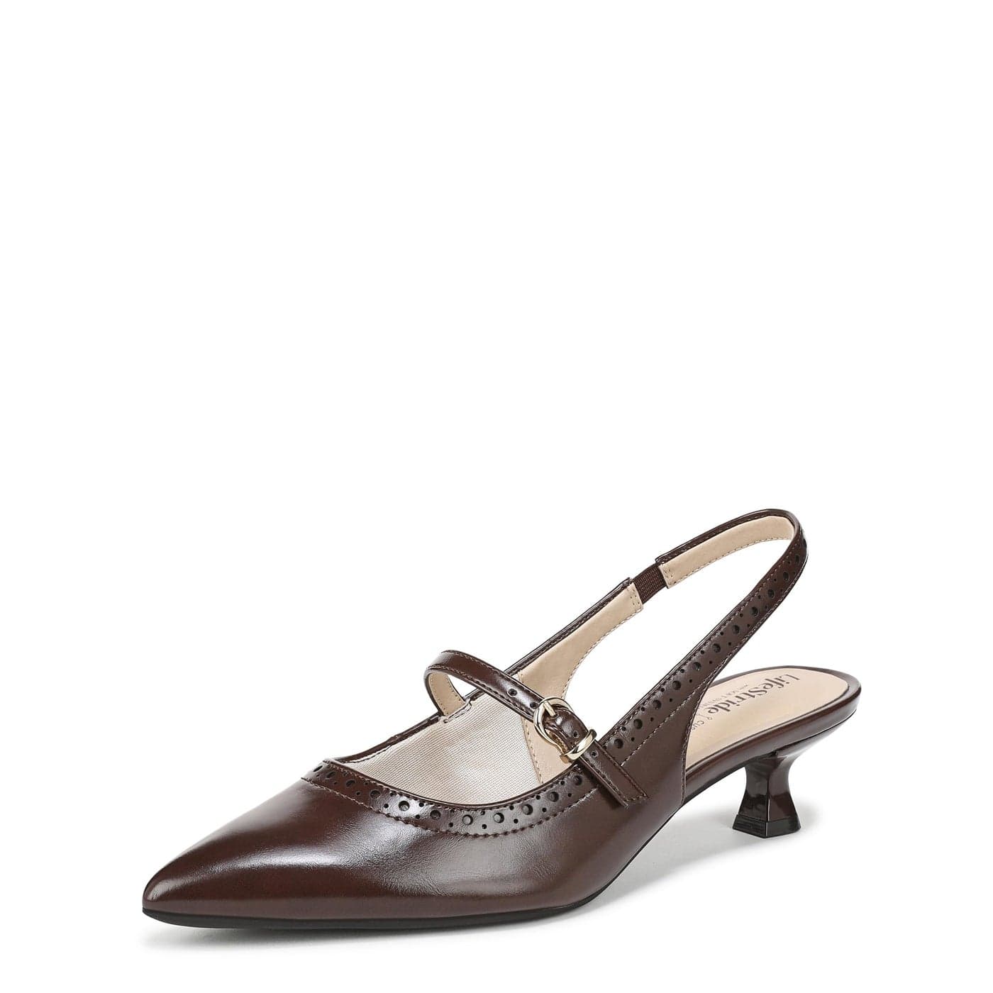 LifeStride Womens Marilyn Pump Cognac Brown 7 W