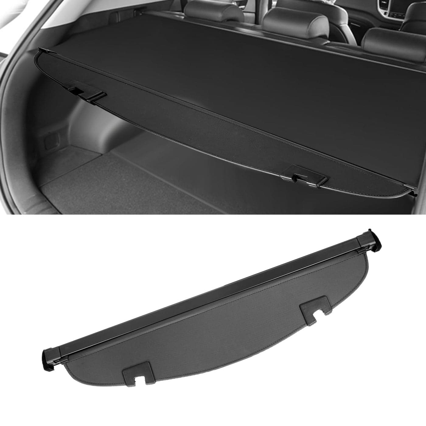 AUXMART Cargo Cover for Mazda CX5 20132016 Trunk Cover Shade Waterproof Retractable Rear Trunk Cover Shielding Shade Black 2014 2015