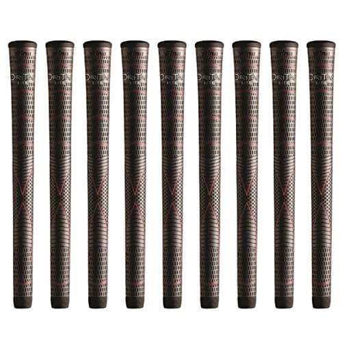 Winn Dritac Lite Standard Dark Gray - 9 Piece Golf Grip Bundle