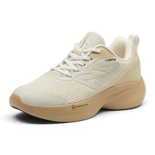 Campus Women's Glimpse OFFWHT/IRIS CRM Running Shoes - 4UK/India 1 Pair