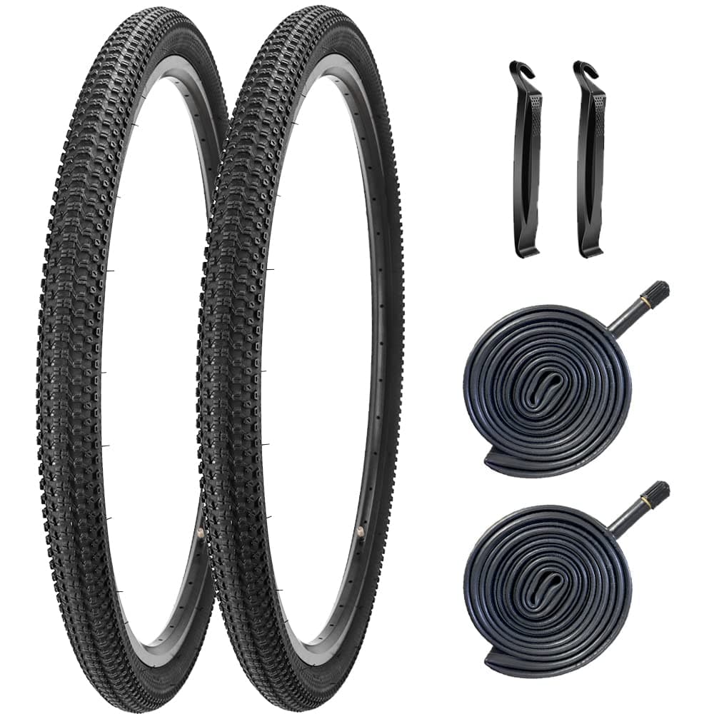 2 Pack Bike Tire 275 X 195 Inch Folding Replacement Bike Tire with Tire Levers Foldable Bead Wire Bicycle Tire for Mountain Bike 275 X 195 2 Tires 2 Tubes