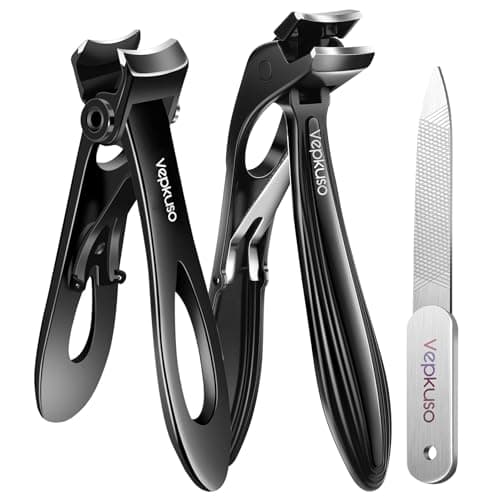 Toenail Clippers for Seniors Thick Nails Heavy Duty Stainless Steel Nail Clippers for Thick Toenails Toenail Clippers with Wide Jaw Men Women Elderly Manicure Set