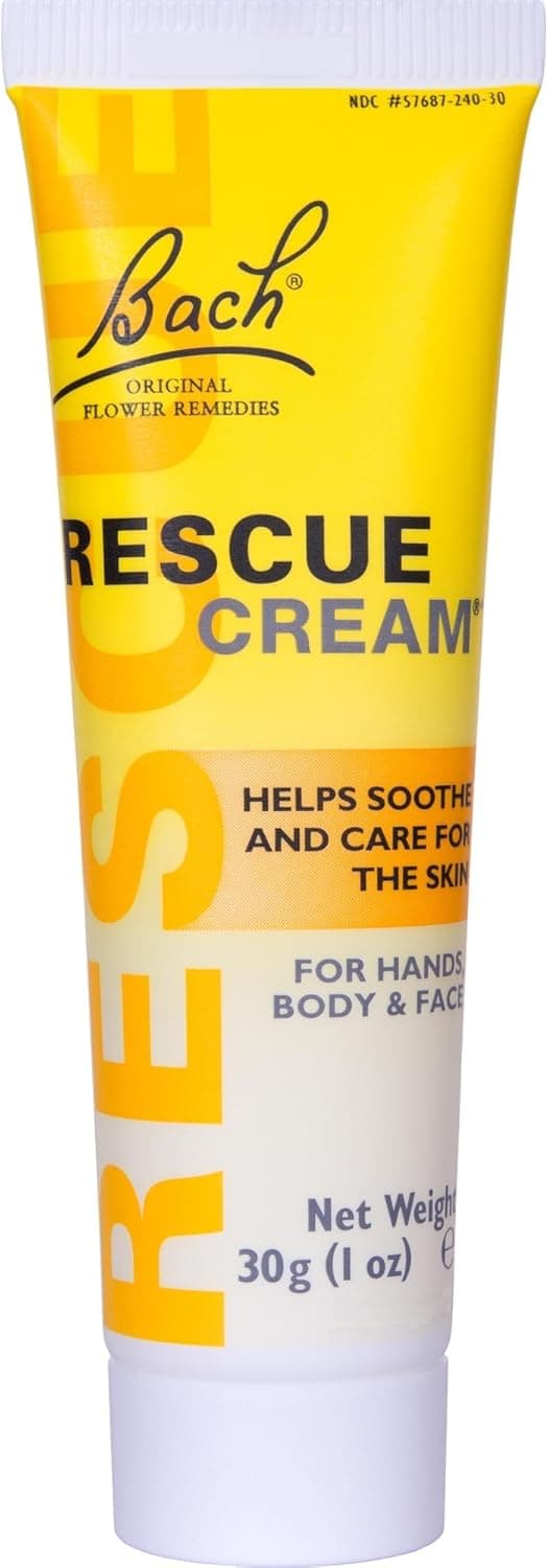 Bach RESCUE Cream Hydrating Skincare for Hands Body and Face Shea Butter Homeopathic Stress Relief Flower Essences FragranceFree ParabenFree Holiday Stocking Stuffer 30g