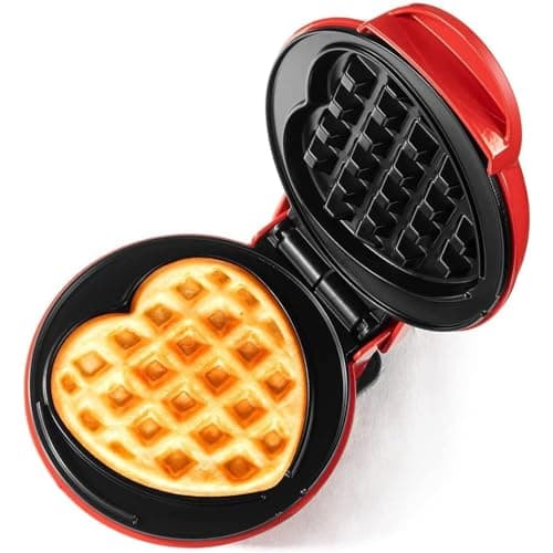 Oblivion Waffle Machine 1 Pc – Heart Shape Mini Waffle Maker Machine, Non-Stick Coating, Compact Electric Gadget for Quickhanded Crispy Waffle, Snacks & Desserts, Fast Heating, Best for Home & Kitchen