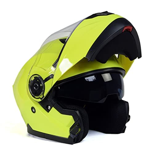 Milwaukee Helmets MPH9819DOT Breeze Green Advanced Motorcycle Modular Helmet Biker w Drop Down Visor Small