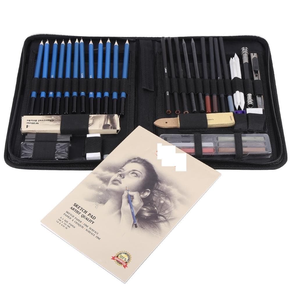 53ARTS 48PCS Professional Sketching Drawing Pencils Kit Carry Bag Art Painting Tool Set