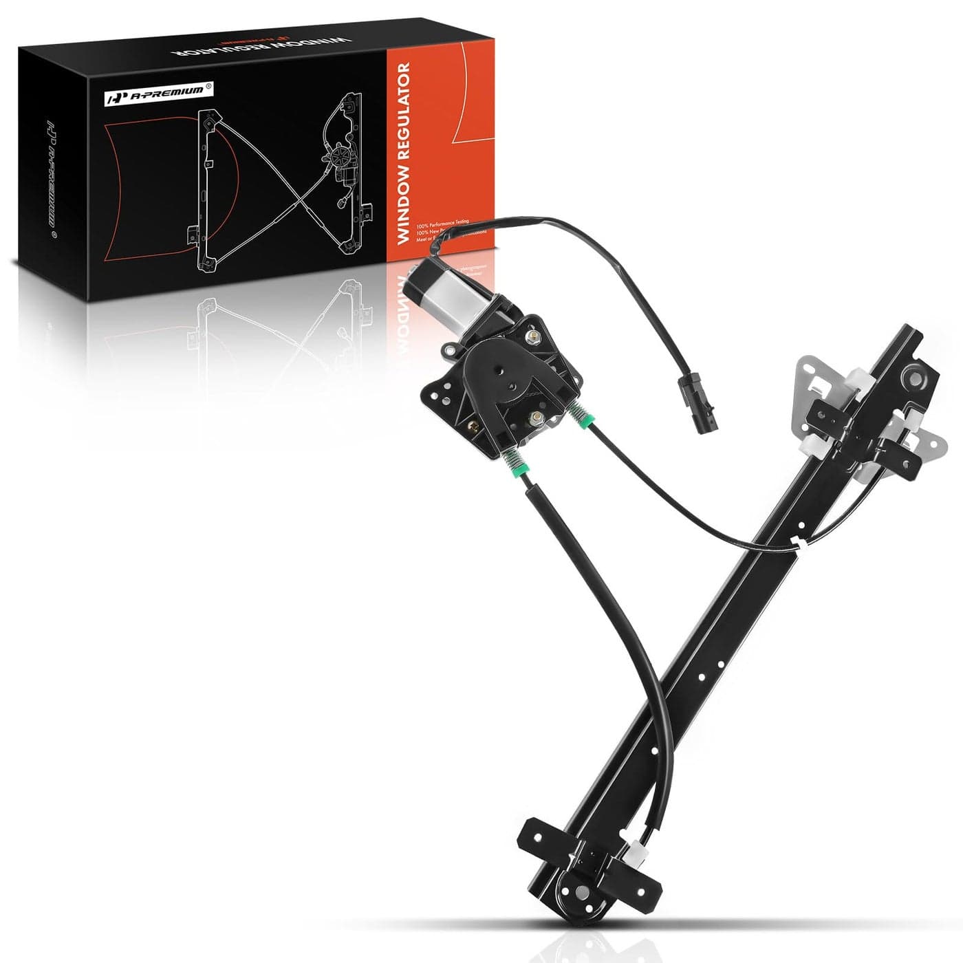APremium Power Window Regulator with Motor Replacement for Dodge Dakota 20002004 Durango 19982003 Crew Cap Only Cable Operated Front Passenger