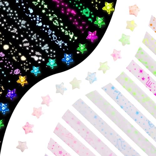 Luminous Star Paper Strips 210 Sheets Star Origami Paper of The 12 zodiac signs Lucky Origami Kit DIY Paper Art Great Gift for Kids