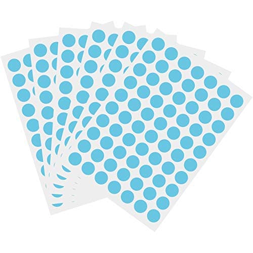 1050 PCS 3/4 Inch Round Color-Code Dot Stickers, Color Coded Circle Stickers for Classroom, Office (Light Blue)
