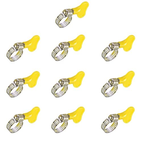 HOKIPO® Adjustable Stainless Steel Hose Clamp Set, Pack of 9 (0.5 Inch,0.75 inch & 1.25 inch)
