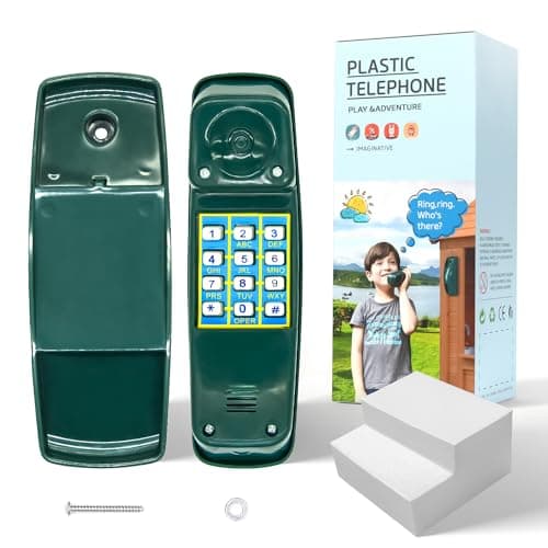 HAPPYPIE Toy Phone for Kids Swing Set Phone Pretend Phones and Learning Education Phone Plastic Telephone Creative Children Play Phone for Toddlers Baby Cell Phone Playhouse Phone Green