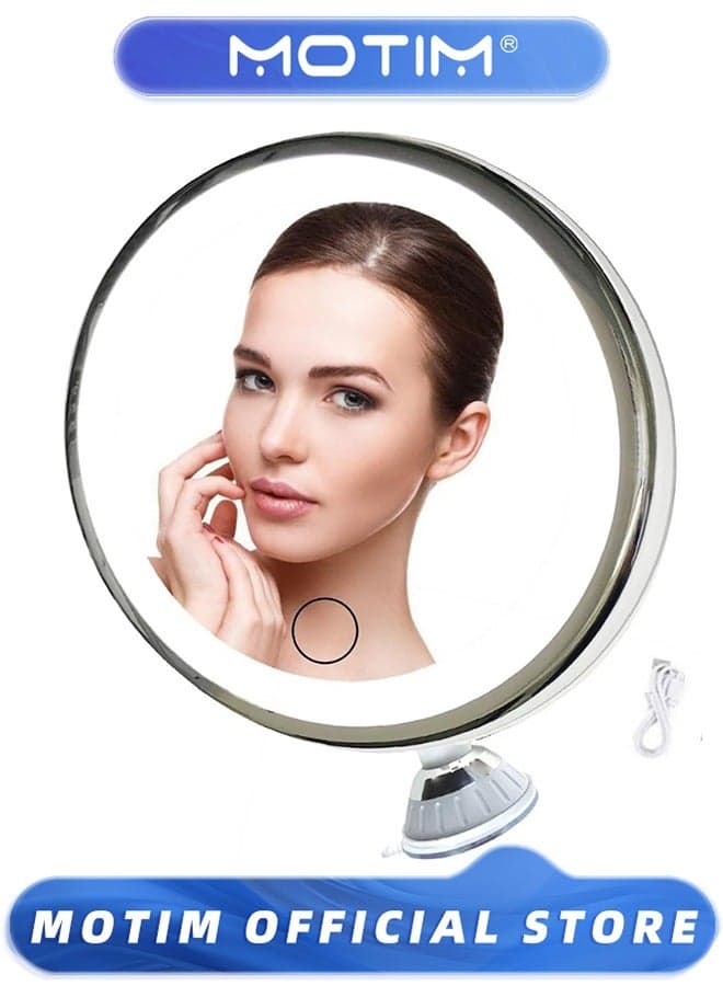 Upgraded 10x Makeup Mirror with Touch Control Magnifying Mirror with Lights for Home, Bathroom and Travel