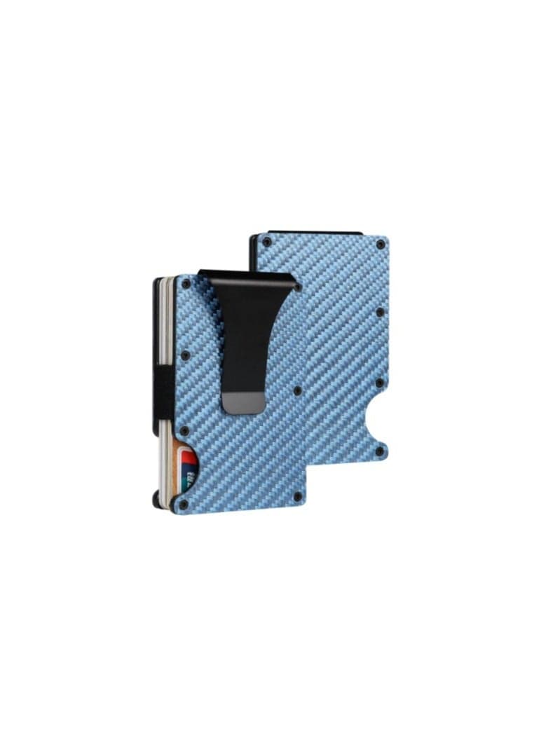 Fubq RFID Carbon Fiber Wallets Minimalist Aluminum Metal Money Clip Wallet