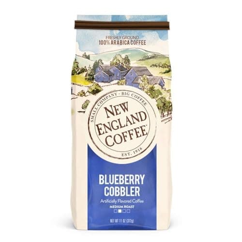 New England Coffee Blueberry Cobbler Medium Roast Ground Coffee 11oz Bag Pack of 1