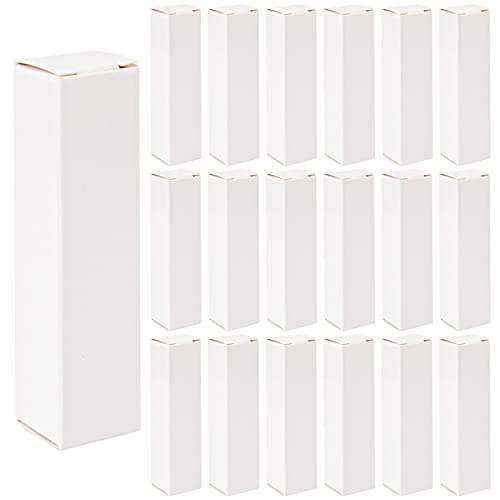 AUEAR 50 Pack White Kraft Paper Lipstick Boxes Empty Lip Gross Box 335x079x079 Rectangle Balm Perfume Essence Oil Packaging Cases for DIY Gloss Gift