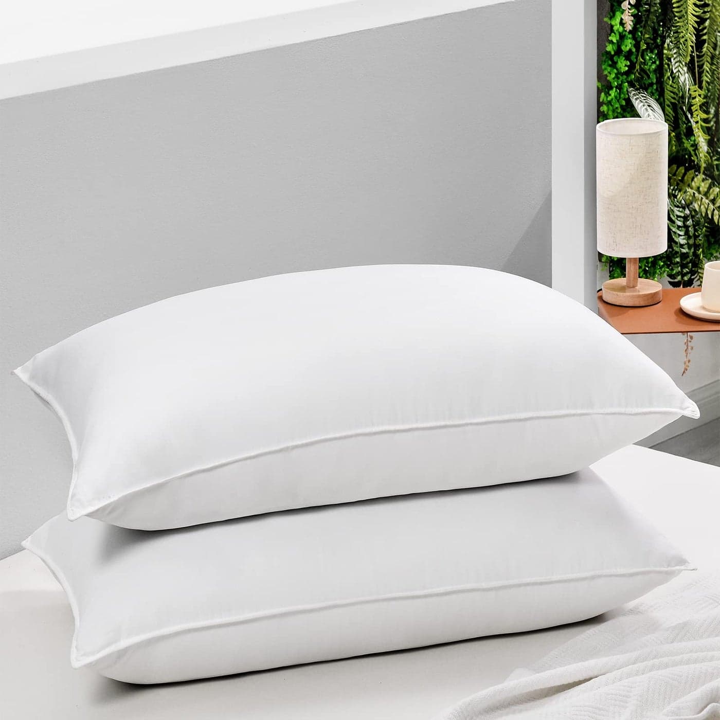 HARBOREST King Size Bed Pillows Set of 2 Luxury Hotel Collection Down Alternative Pillows for Sleeping 20 x 36 Inches