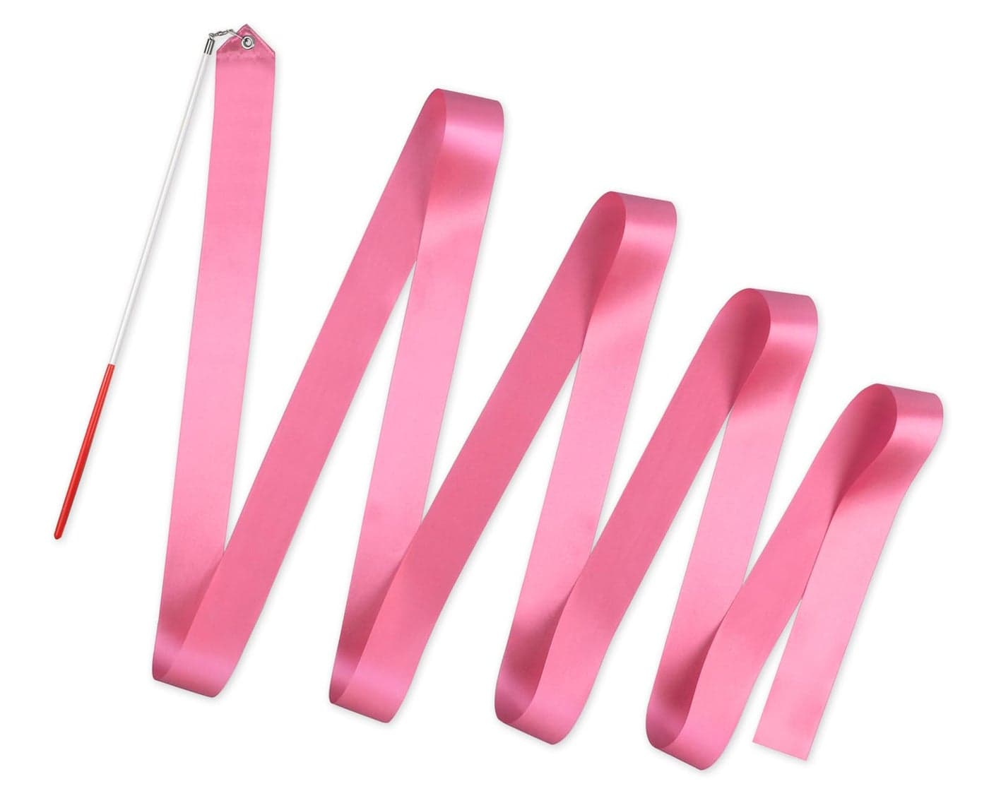 DS. DISTINCTIVE STYLE Dance Ribbons with Wands 4 Yards Long Rhythmic Gymnastics Ribbon Dance Streamer for Kids Baton Twirling (Pink)