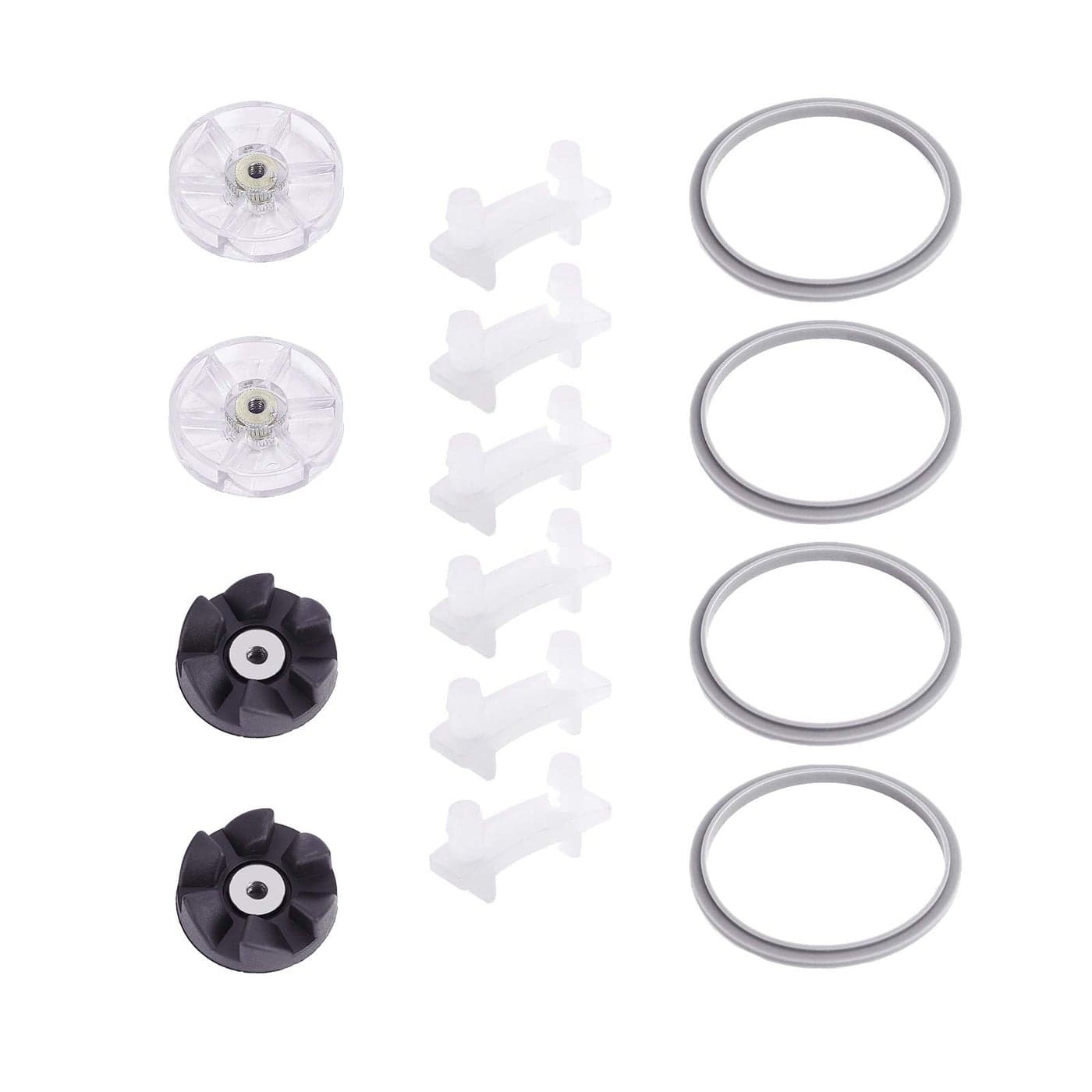 14 Pieces Blender Replacement Parts including Top Rubber Gears Motor Gears Silicone Rubber Gaskets and Bushing Shock Pads Compatible with NutriBullet Blender 600w and 900w NB101B NB101S NB201