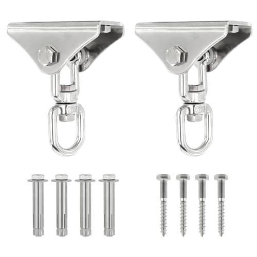 MAKELEN Heavy Duty Swing Hangers for Wooden Sets 2000 LB Capacity 360 Swivel Stainless Steel Swing Hardware 2 Packs for PorchPlaygroundYogaHeavy Bag