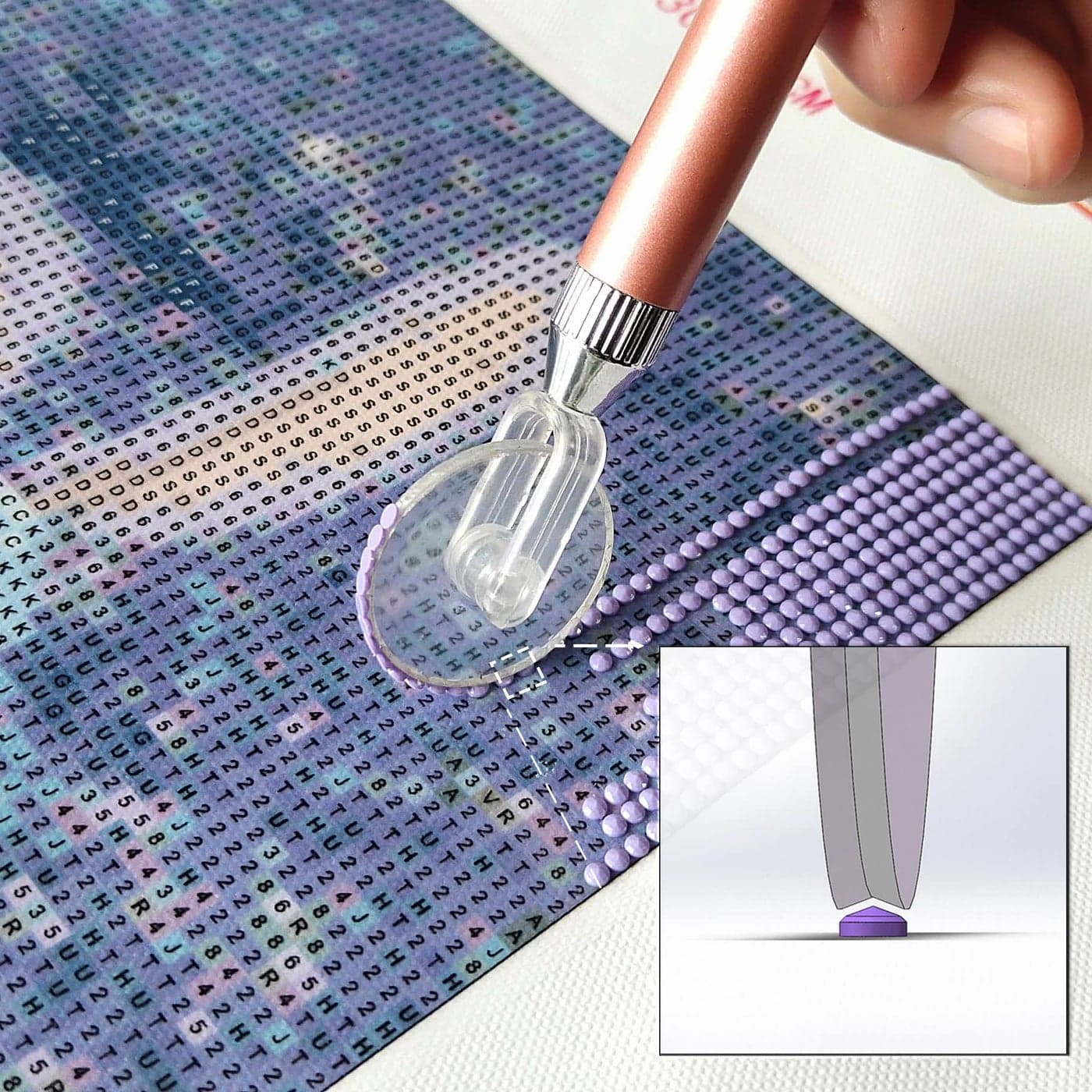 Diamond Painting Wheel Tools with GrooveNew Type of Gem Art PenAccessories That can Make Jewel Art Faster and neaterBoth Square and Round Drills are SuitableDimond Art Supplies Kits Gold