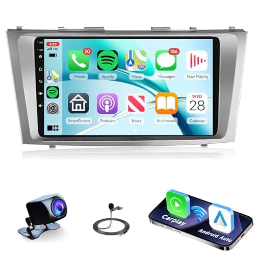 8 Core 4G+64G Radio for Toyota Camry 2006-2011, Rimoody Android 15 Car Stereo Wireless Carplay Android Auto 9 Inch Touchscreen GPS 4G-WiFi DSP-36 Mirror Link 59-UI Themes Bluetooth FM Backup Camera
