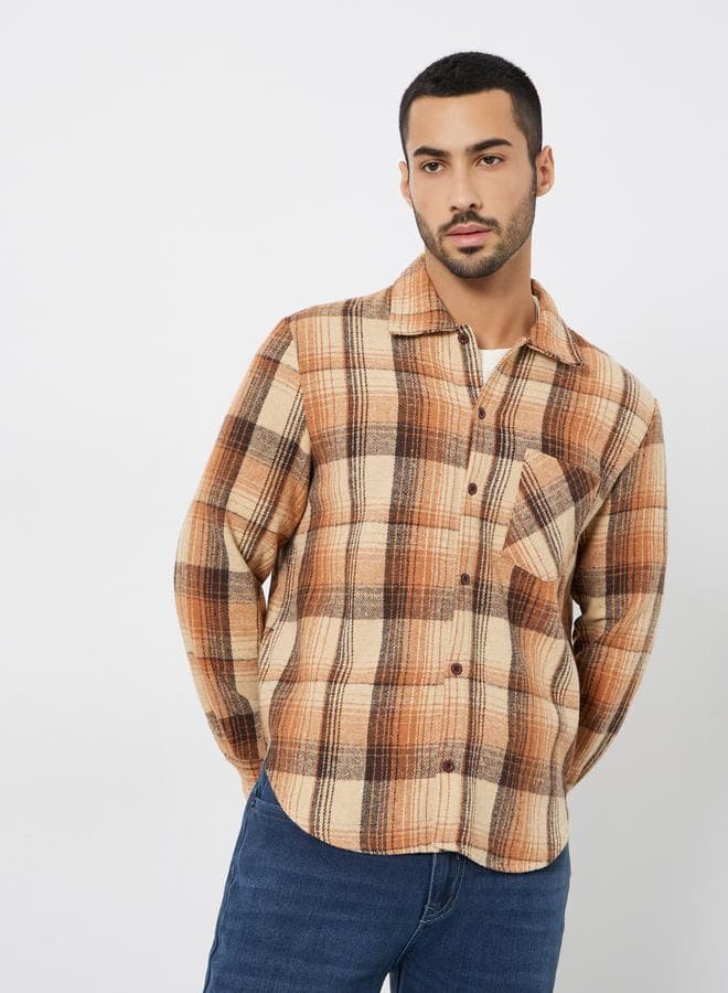 Men Checkered Flannel Oversized Shirt