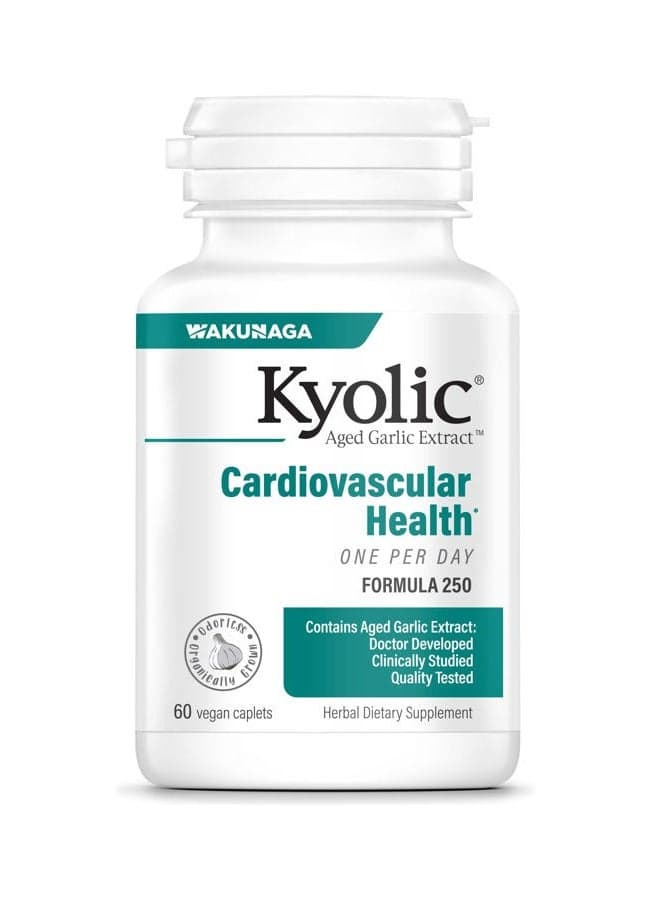 Aged Garlic Extract Formula 250, Cardiovascular Health, One Per Day, 60 Vegan Capsules (Packaging May Vary)