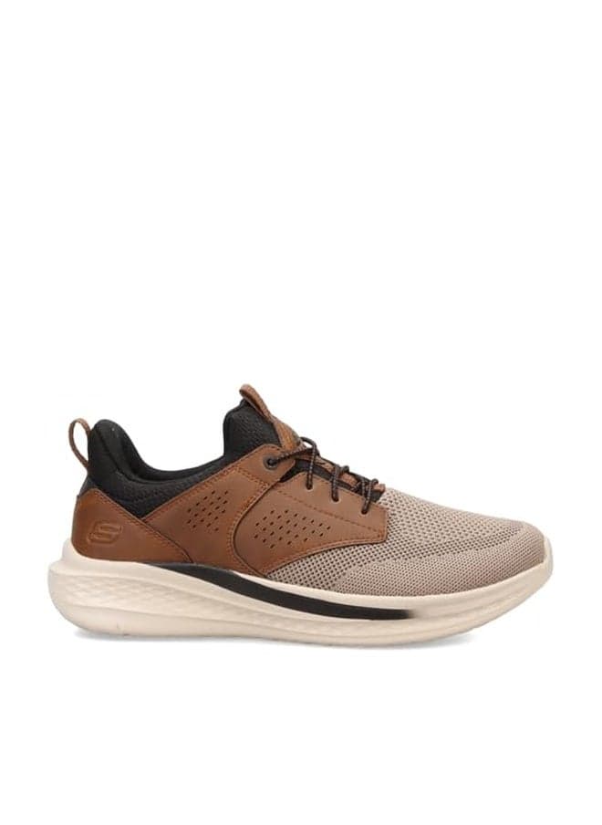 Slade - Breyer Knitted Bungee Sneaker,Brown/Tan,11.5 Medium