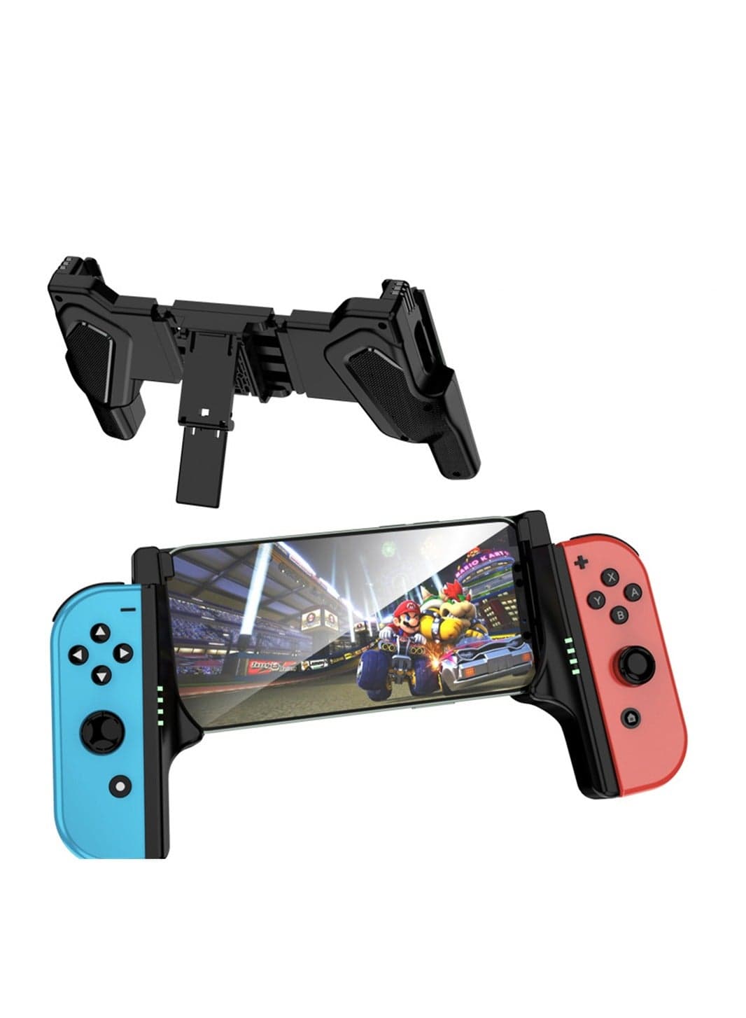 Switch Controllers One-Piece Joypad Controller for Nintendo Switch Joy-Con and for iPhone with iOS 16 Joy Con Attachments Switch Handheld Grip with Adjustable Function