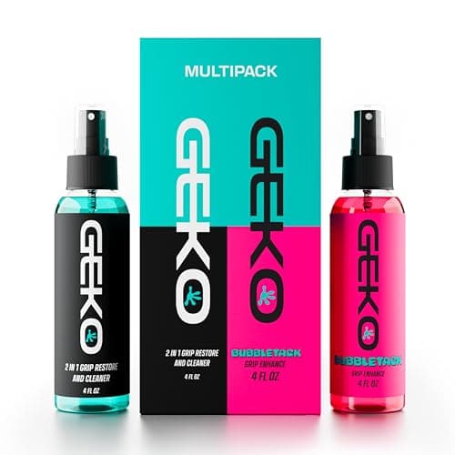 Geko Bubbletack Baseball and Softball Grip Spray Multipack with Geko 2 in 1 Grip Restore CleanerNon Resin Grip Enhancing System for Bat Speed Control and Exit VelocityNOT for Athletic Tape