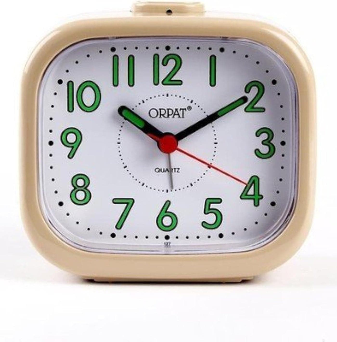 Orpat 127 Plastic Alarm Clock with Vintage Look Golden