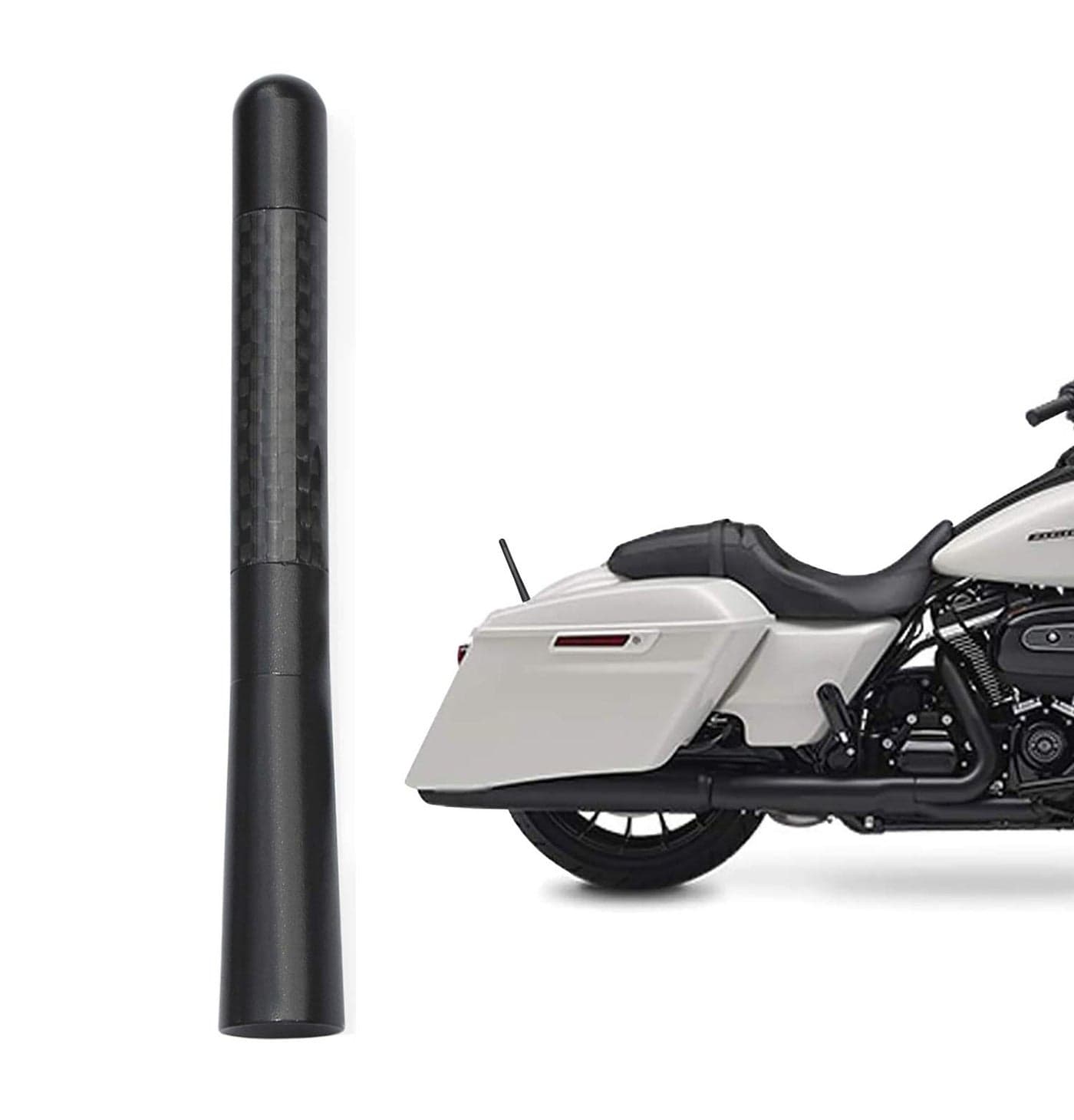 Bingfu Motorcycle Carbon Fiber Antenna Mast Replacement Compatible with 19892023 Road King Softail Touring Street Glide Road Glide Fat Boy Electra Glide Tour Ultra Classic