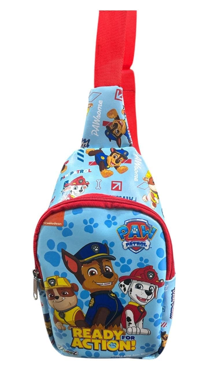 Jiada Kids Travel Crossbody Sling Chest Multi-Purpose Bag Paw Patrol Print - Licensed Paw Patrol Product
