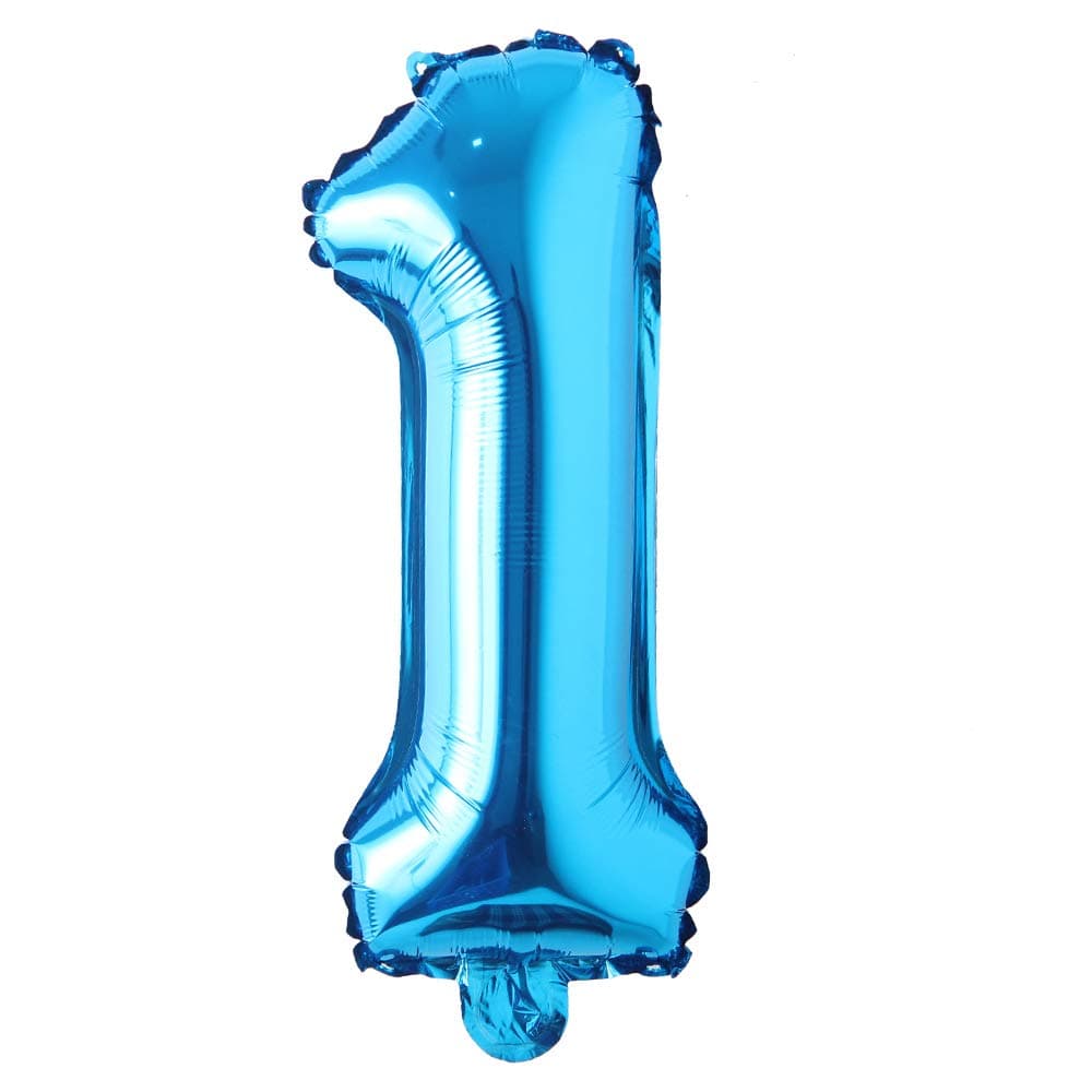 16 inch Single Blue Alphabet Letter number Balloons Aluminum Hanging Foil Film Balloon Wedding Birthday party decoration banner Air Mylar Balloons 16 inch Pure Blue 1