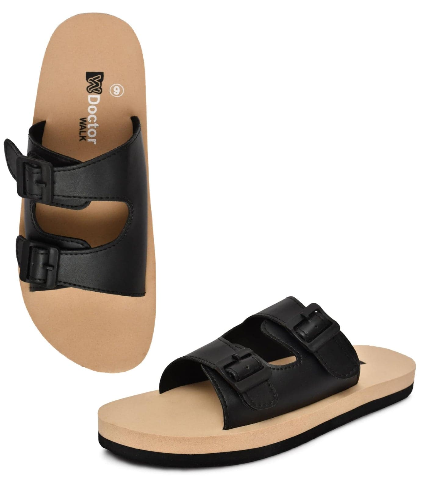 Duosoft Flip Flop for Women | Soft Comfortable | Breathable | Fashionable | Stylish | Trendy | Super soft | Lightweight | Anti-Slip Sole | Indoor & Outdoor |Dw-033-Black-06