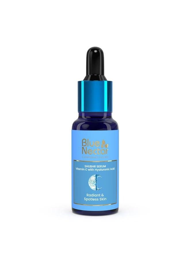 Ayurvedic Vitamin C Face Serum for Dark Spot Correction and Glowing Skin | Hyaluronic Acid Serum with Plant-Based Vitamin C (9 Herbs, 1 Fl Oz)