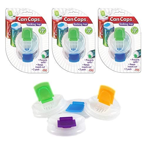 Soda Can Covers 3 Pack (12 pieces) for Carbonated Water or Soft Drink. Best Beer Cans Cover. Easy Clip on Caps Lid Seal Opening for a Fresher Drinking Experience BPA Free