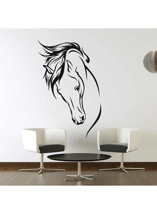 Horse Wall Sticker Black 50x80cm