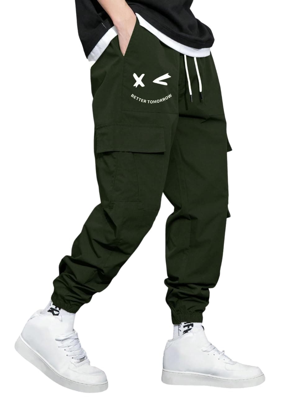 TAGAS Boy's Relaxed Mid Rise Casual Pants (KC-2-X<-Green 5 6 Years)