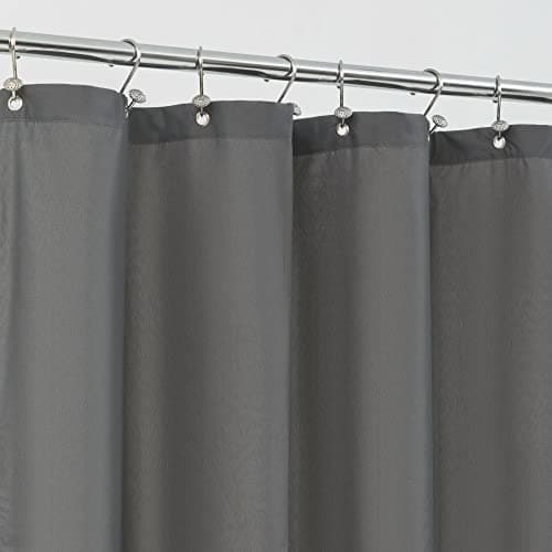 ALYVIA SPRING Waterproof Fabric Shower Curtain Liner Soft LightWeight Cloth Shower Liner 3 Bottom Magnets Hotel Quality Machine Washable Standard Size 72x72 Dark Gray